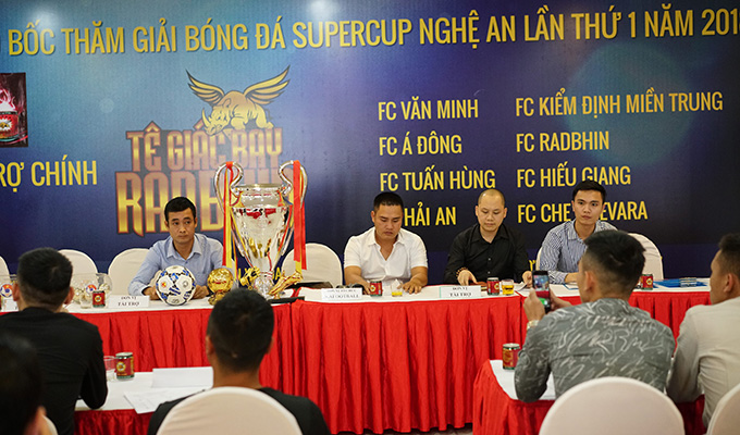 Họp báo bốc thăm giải bóng đá SuperCup Nghệ An lần thứ nhất năm 2018
